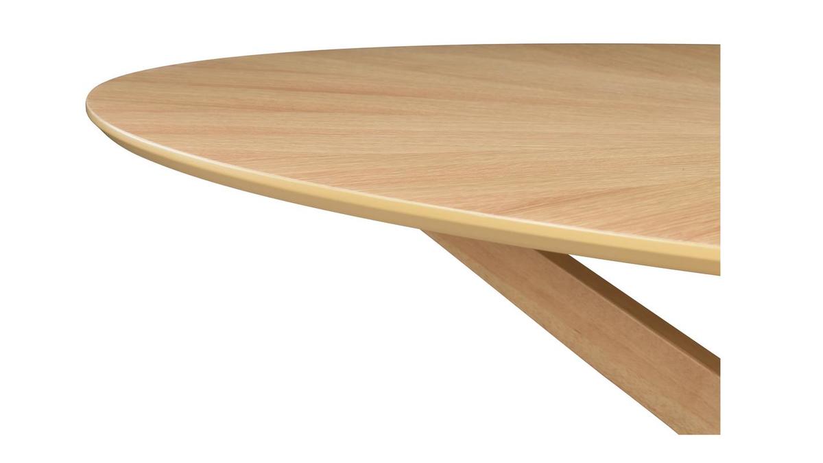 Ovaler Design-Esstisch aus Eiche L160 cm DIELLI