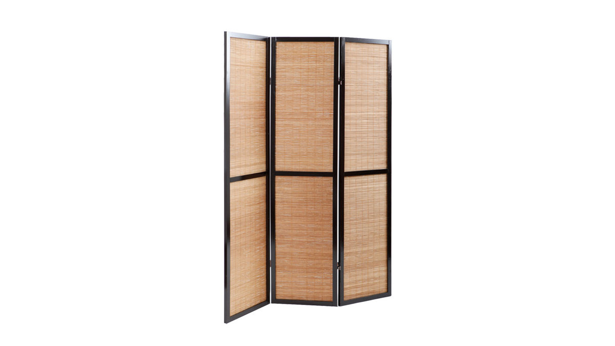 Paravent aus Bambus und Holz im asiatischen Stil Suwa
