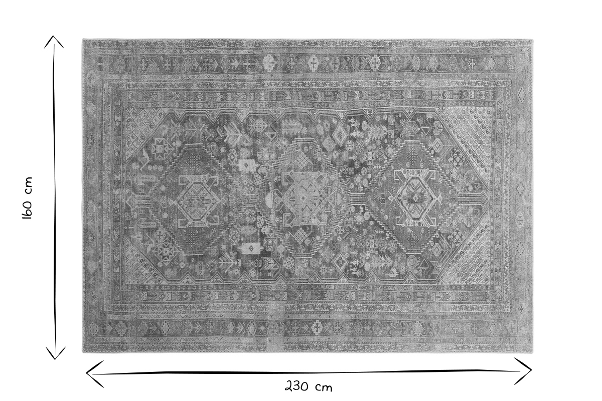 Perserteppich gemustert 160 x 230 cm BAHA