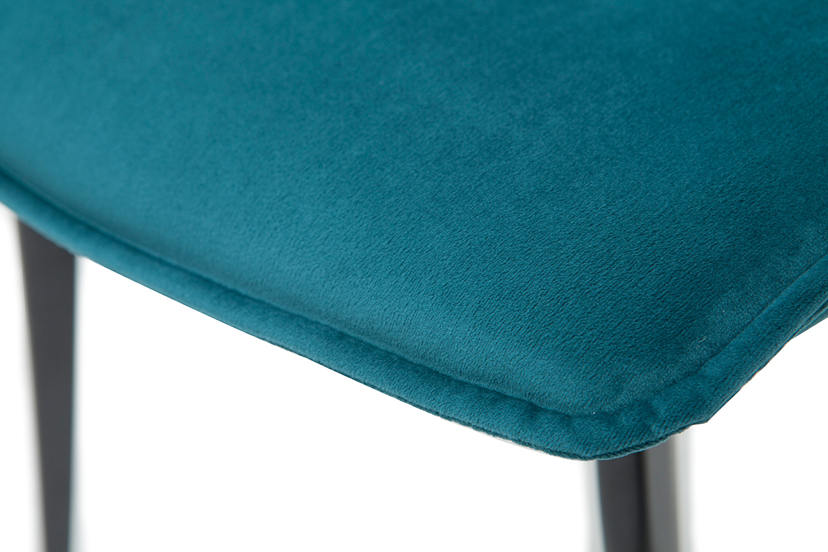 Petrolblaue Designersthle aus Samt (2er-Satz) PARKER