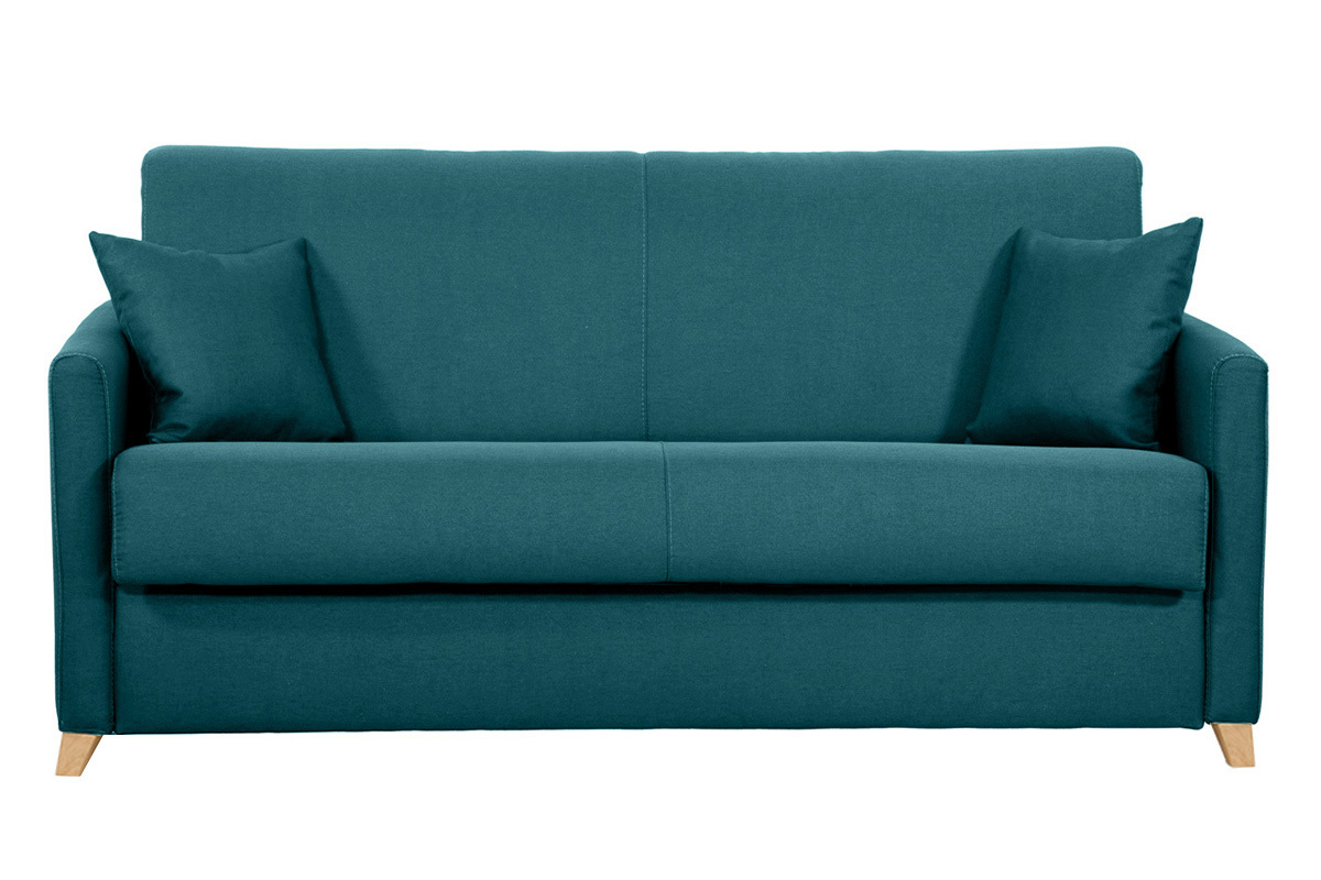 Pfauenblau skandinavisches 3-Sitzer-Sofabett SKANDY