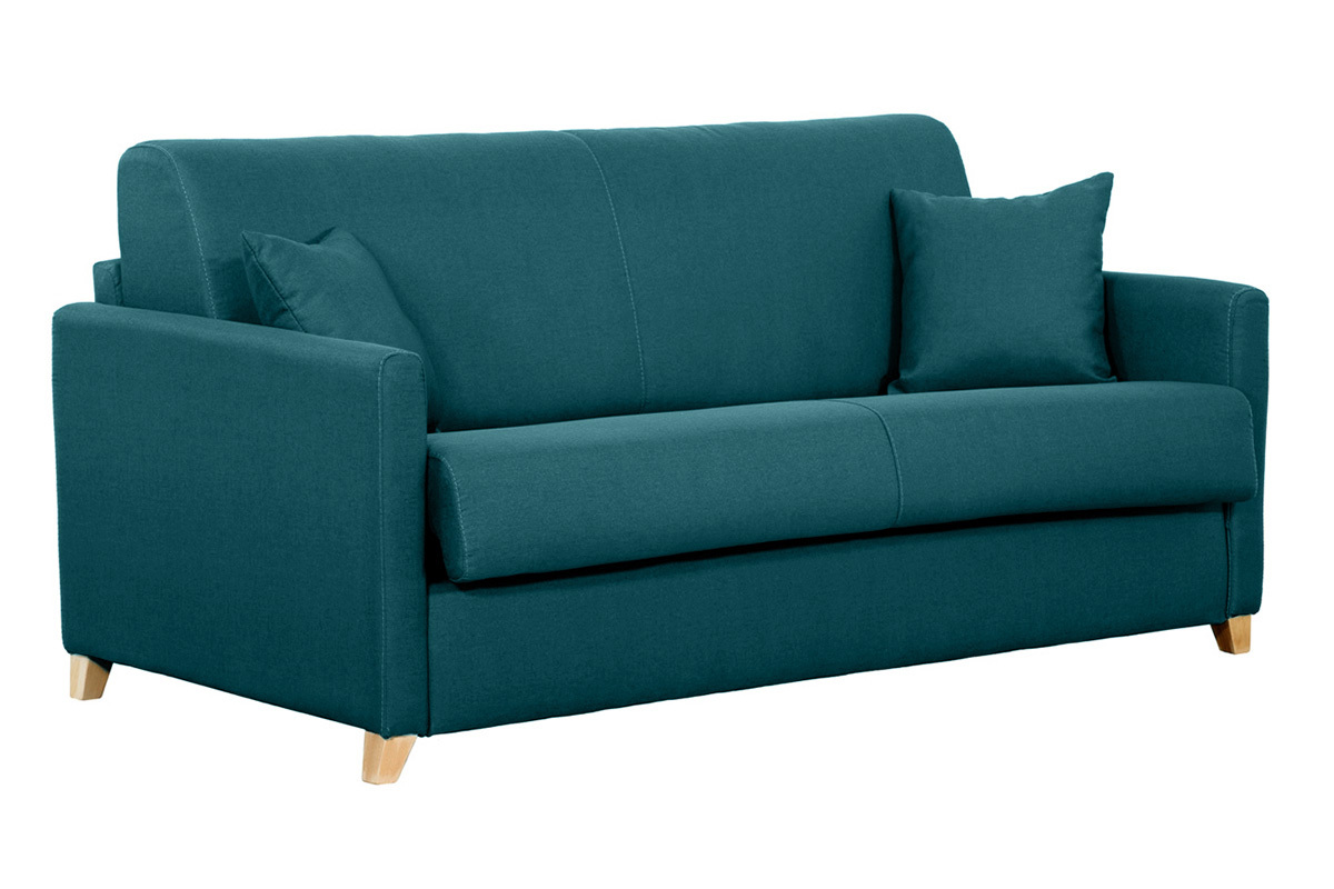 Pfauenblau skandinavisches 3-Sitzer-Sofabett SKANDY