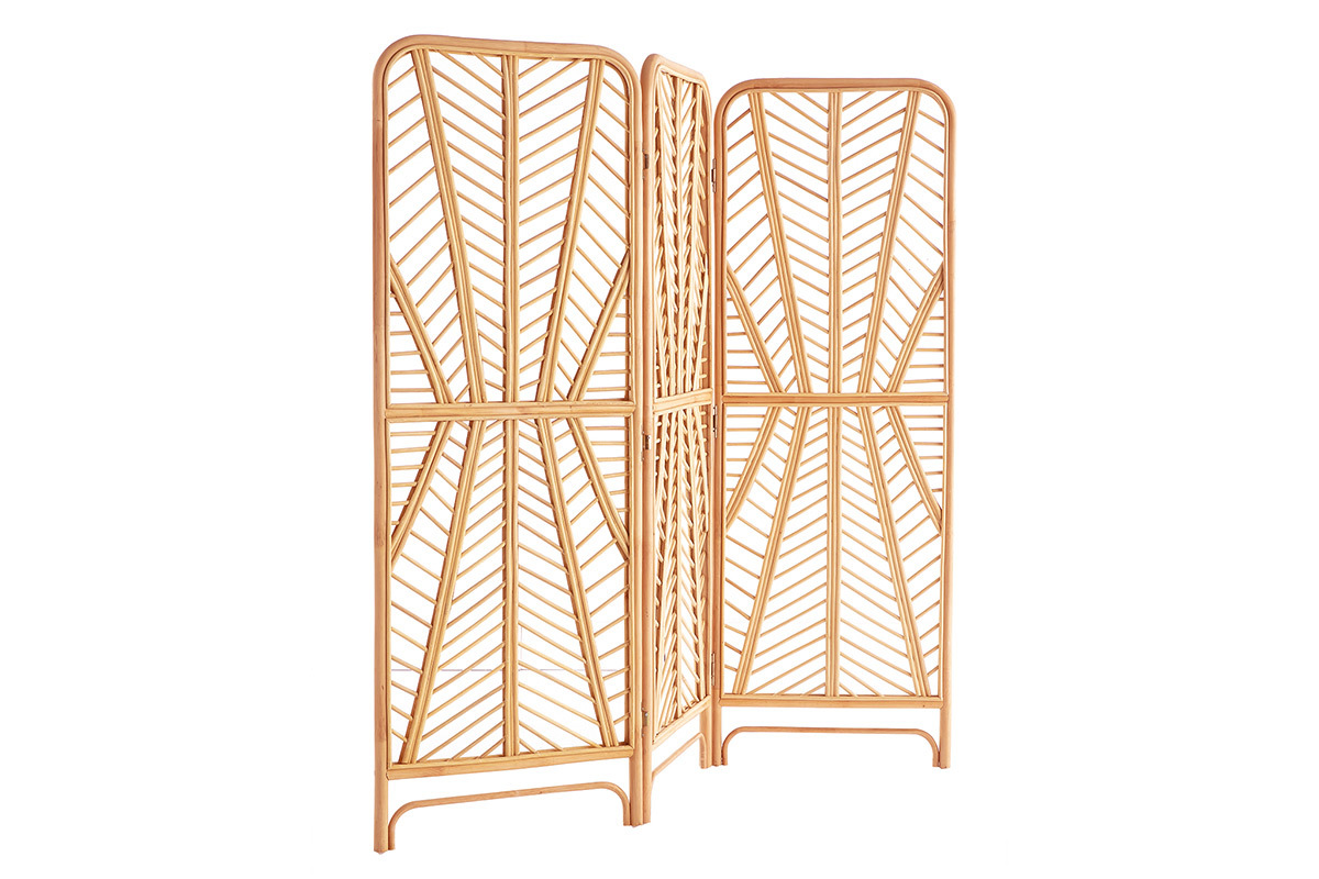 Rattan-3-Flgel-Raumteiler GALON
