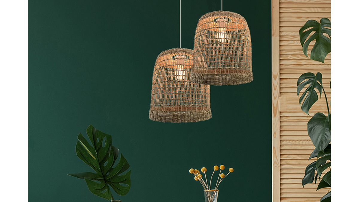 Rattan-Hngeleuchte Durchmesser 30cm LANAI
