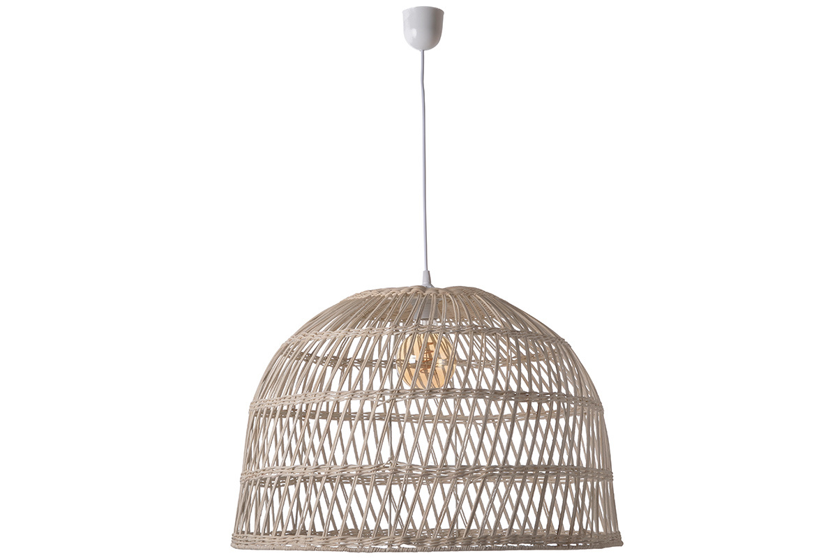 Rattan Hngeleuchte Geflochten Durchmesser 60cm ROCALISA