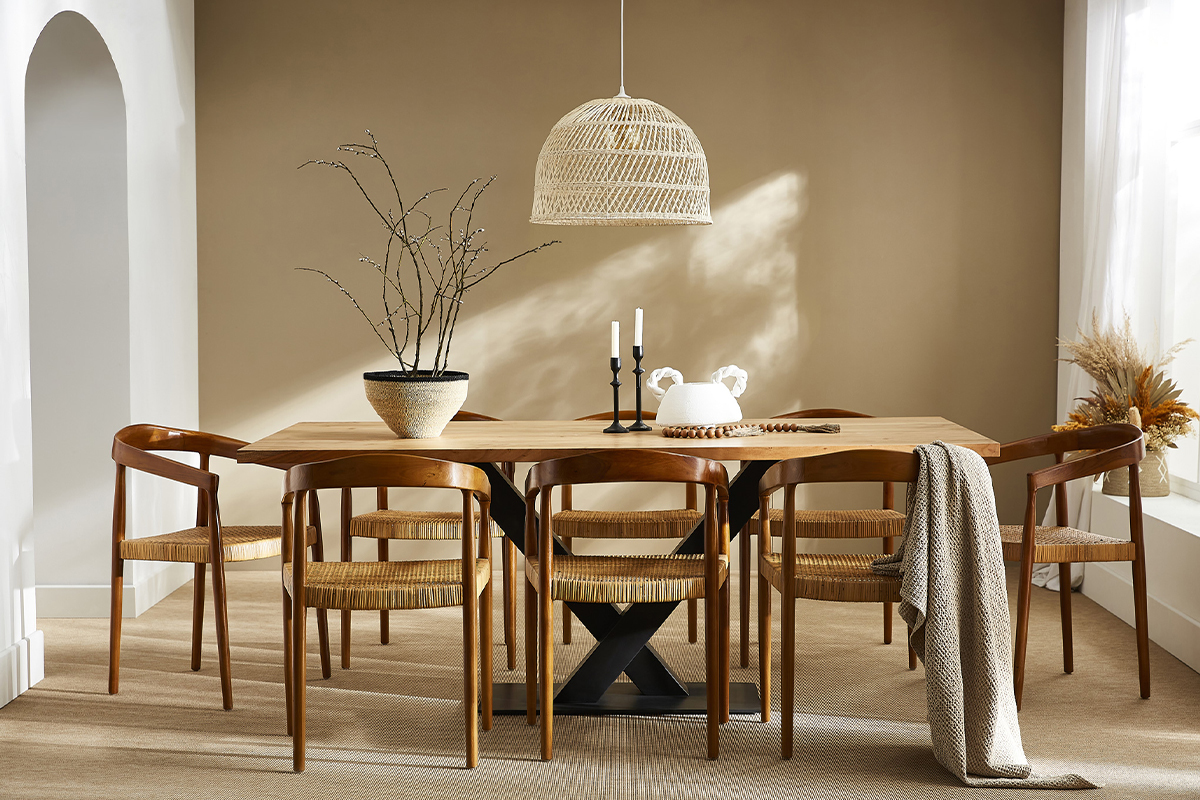 Rattan Hngeleuchte Geflochten Durchmesser 60cm ROCALISA