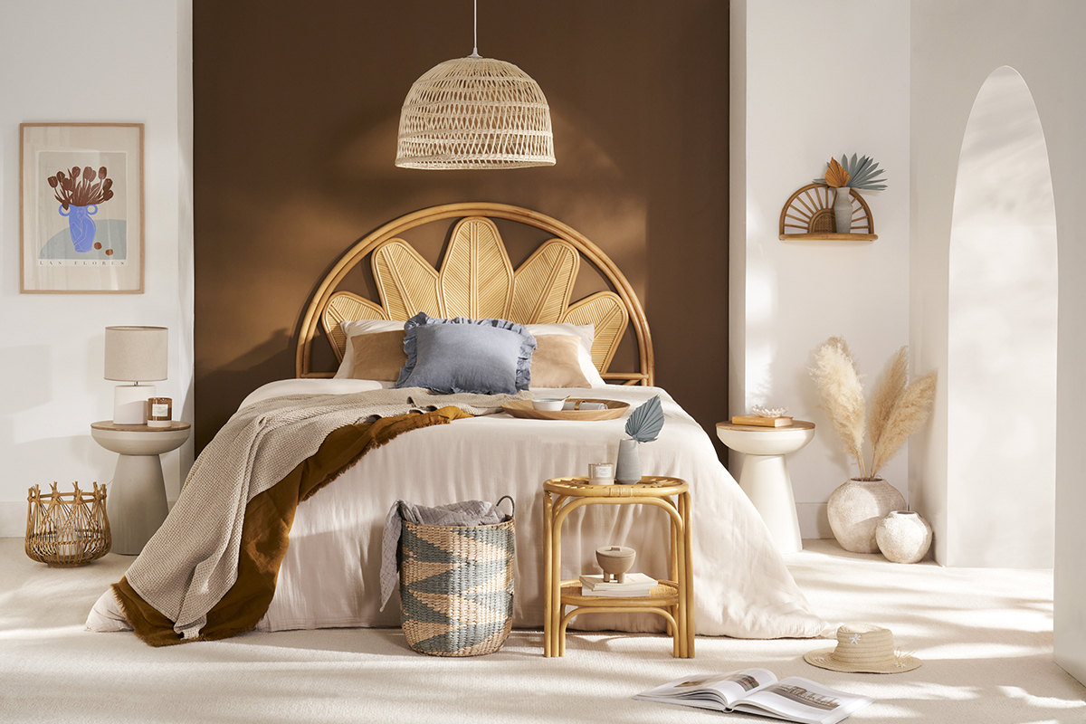 Rattan Hngeleuchte Geflochten Durchmesser 60cm ROCALISA