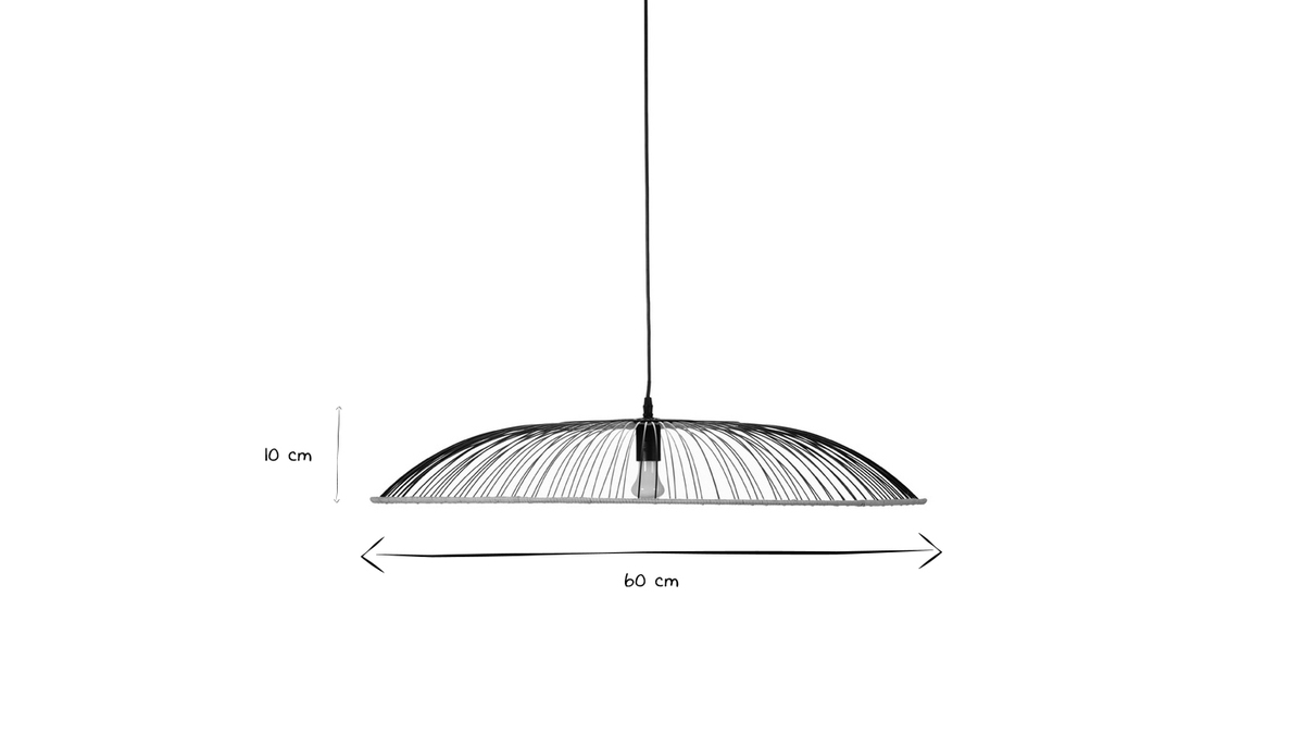 Rattan Hngeleuchte Metall Durchmesser 60cm ARIA