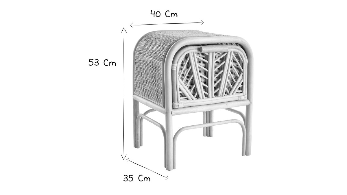 Rattan-Nachttisch GALON