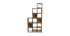 Raumteiler-Regal aus Mangoholz und schwarz lackiertem Holz H180 cm FINLEY