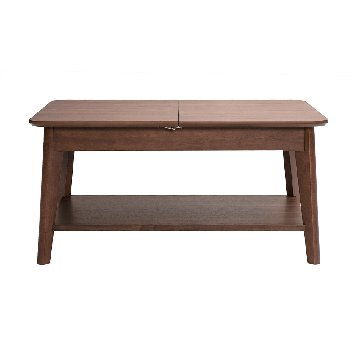 Miliboo Rechteckiger ausziehbarer Couchtisch aus dunklem Holz L90-120 cm VILI