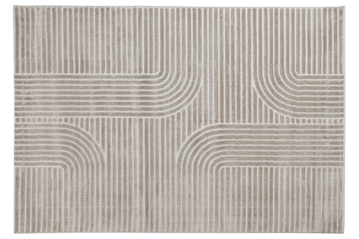 Rechteckiger beige Grafikteppich 160 x 230 cm MAGNUS