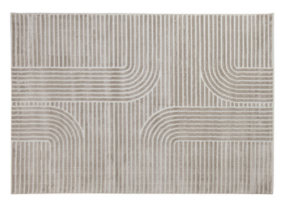 Rechteckiger beige Grafikteppich 160 x 230 cm MAGNUS