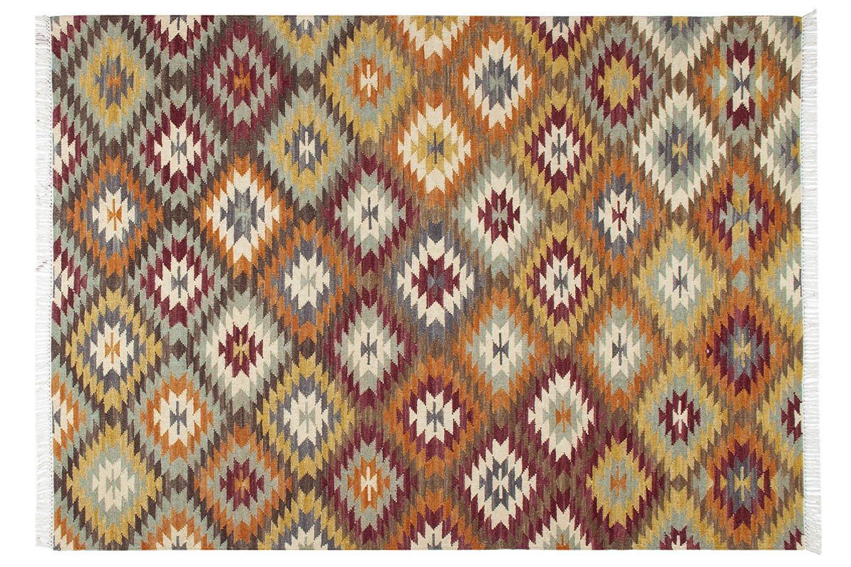 Bunter Berber-Teppich IZMIR 160x230 cm, Rautenmuster.