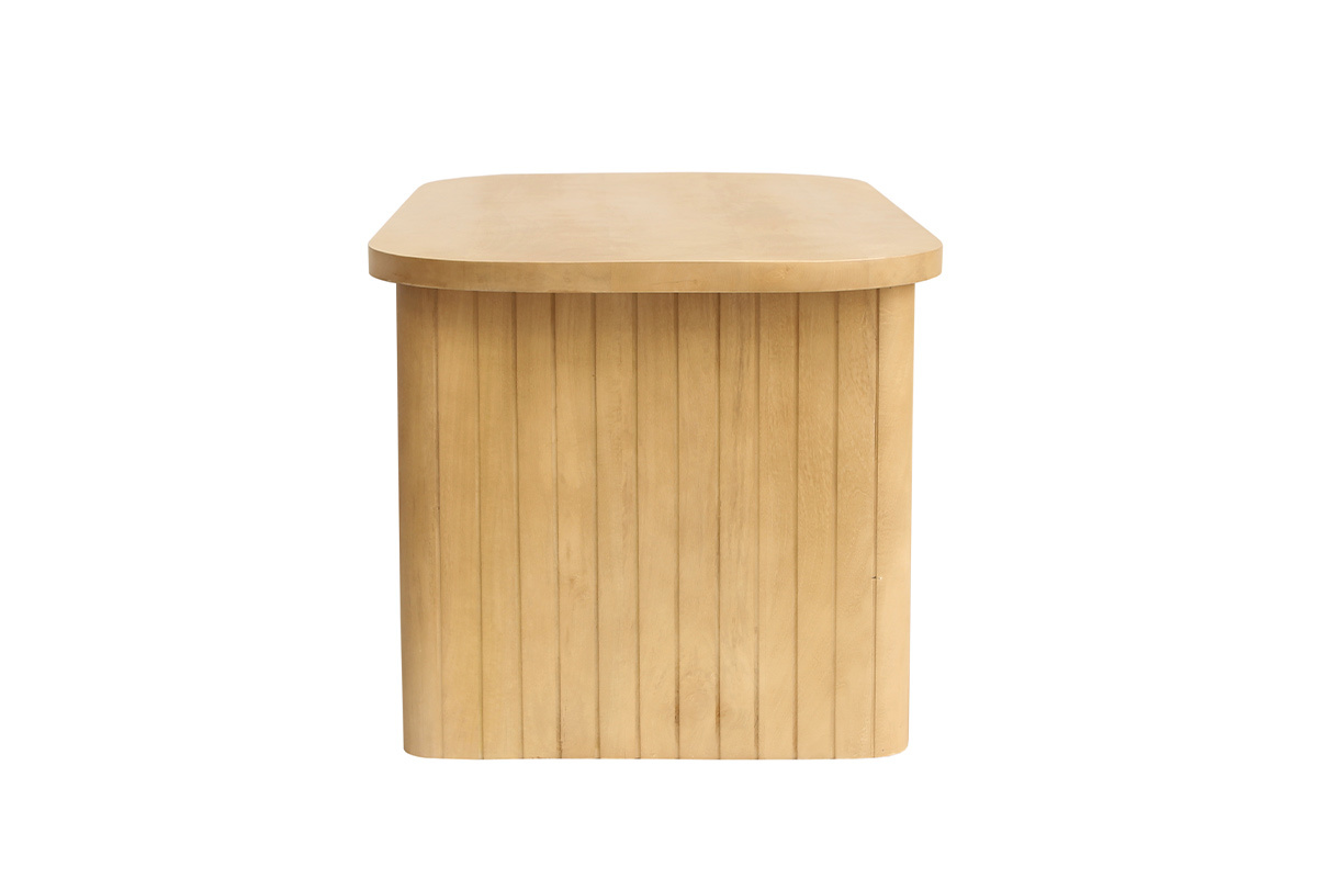 Rechteckiger Couchtisch aus massivem Mangoholz mit Hubfunktion L100 cm LATIGO