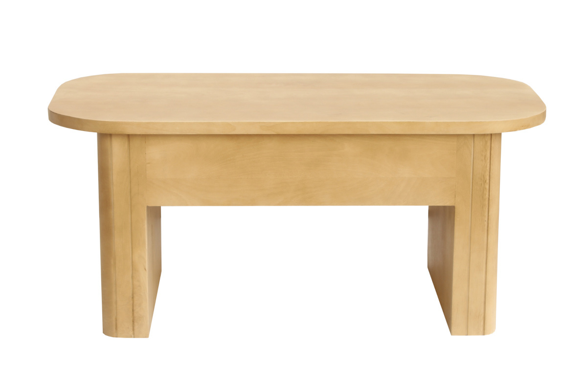 Rechteckiger Couchtisch aus massivem Mangoholz mit Hubfunktion L100 cm LATIGO