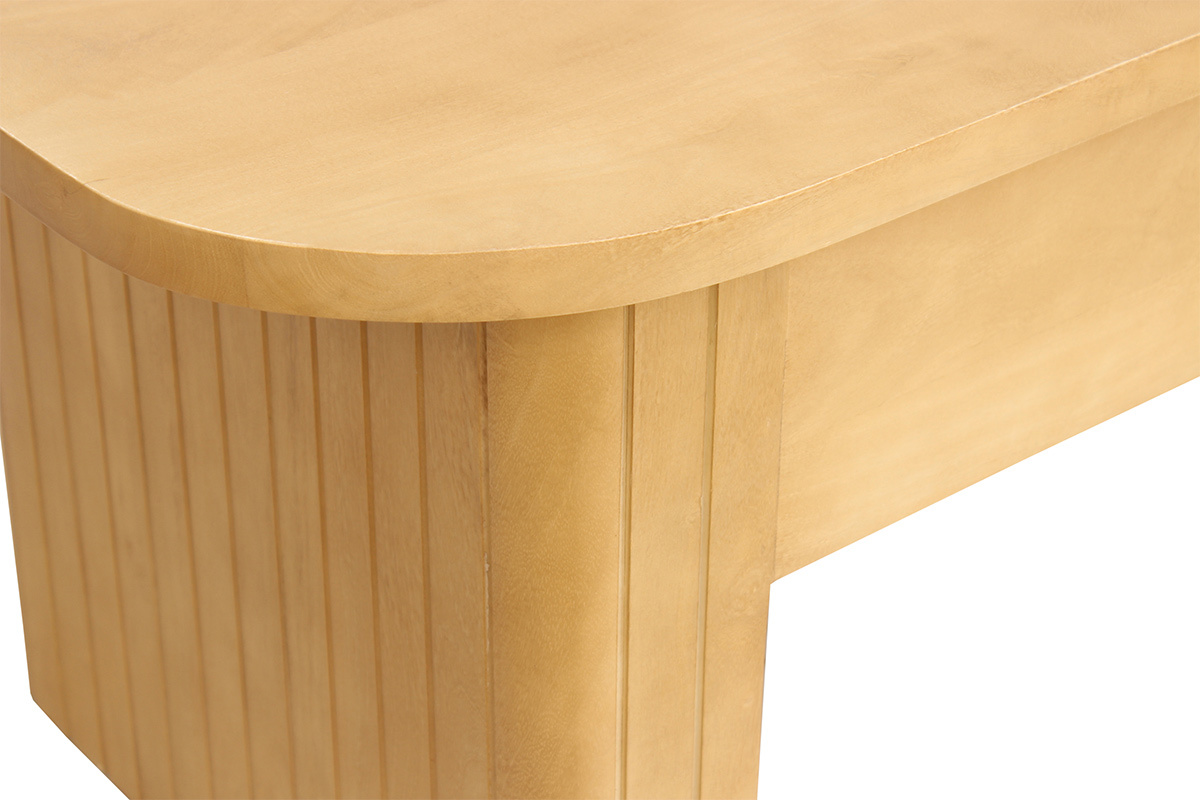 Rechteckiger Couchtisch aus massivem Mangoholz mit Hubfunktion L100 cm LATIGO