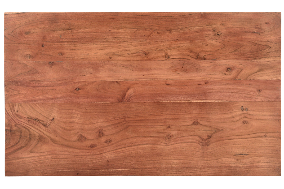 Rechteckiger Couchtisch mit Ablagefchern aus Massivholz L100 cm BOHEMIAN