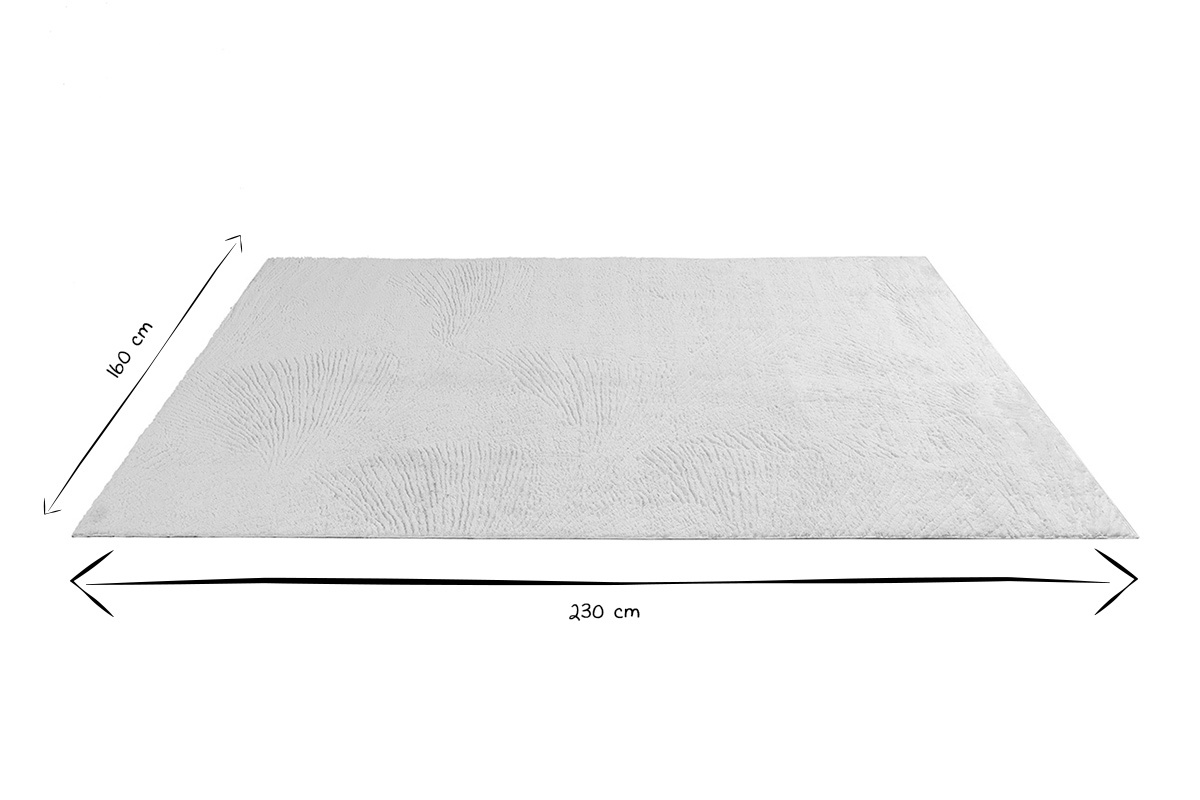 Rechteckiger elfenbeinfarbener Teppich mit Muster 160 x 230 cm SISSI