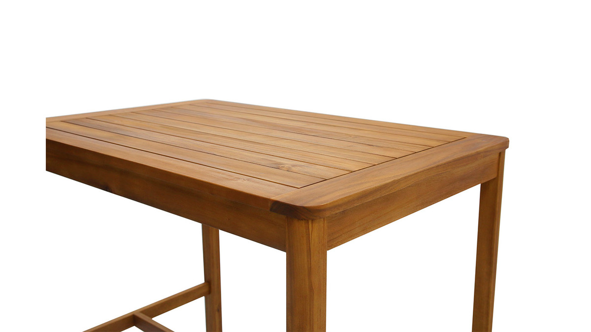 Rechteckiger Gartentisch aus Massivholz L120 cm AKIS