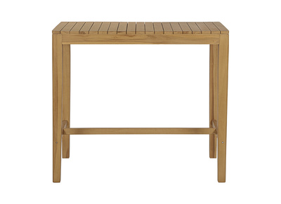 Rechteckiger hoher Gartentisch aus massivem Teakholz L120 cm GILI