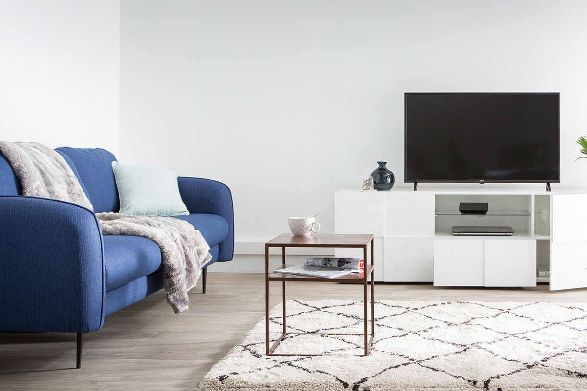 Rechteckiger Metall-Beistelltisch im Rost-Look MOHO