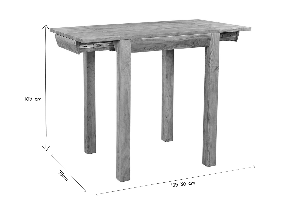 Rechteckiger Stehtisch Mangoholz 130cm BALTO