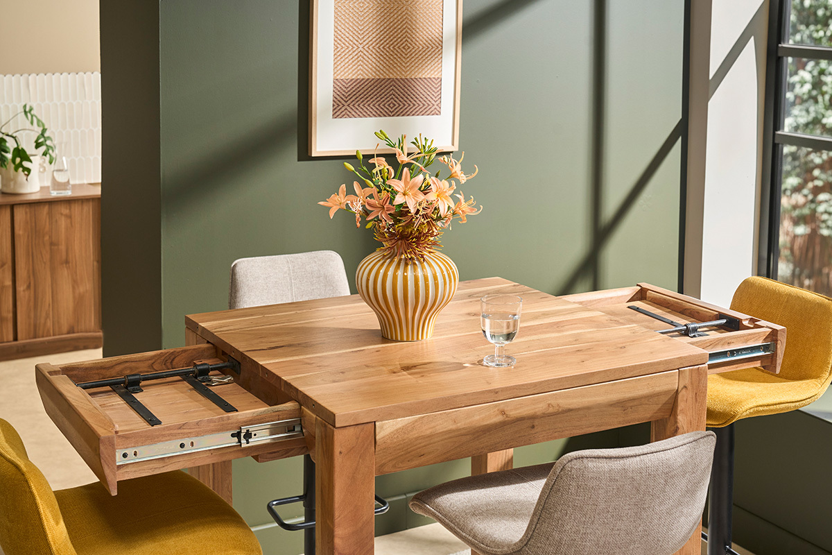 Rechteckiger Stehtisch Mangoholz 130cm BALTO