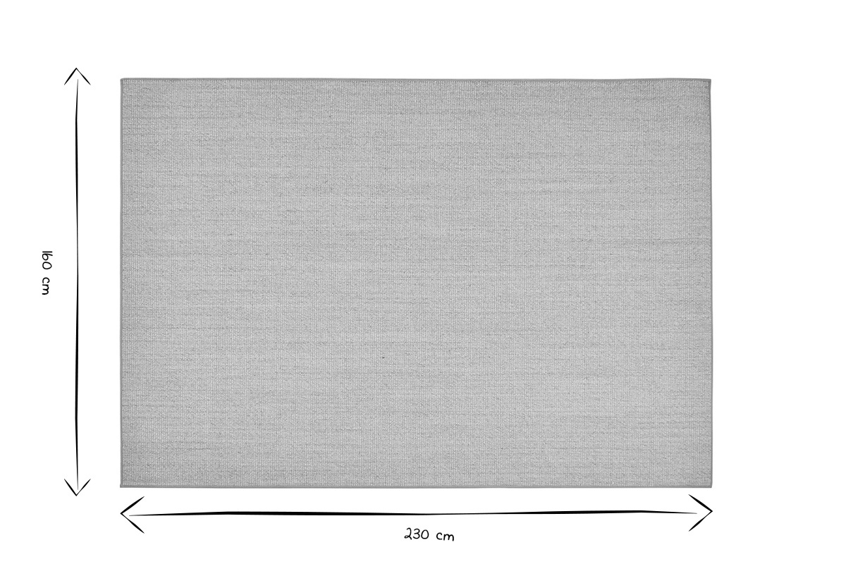 Rechteckiger Teppich aus Sisal und Jute 160 x 230 cm JOTA