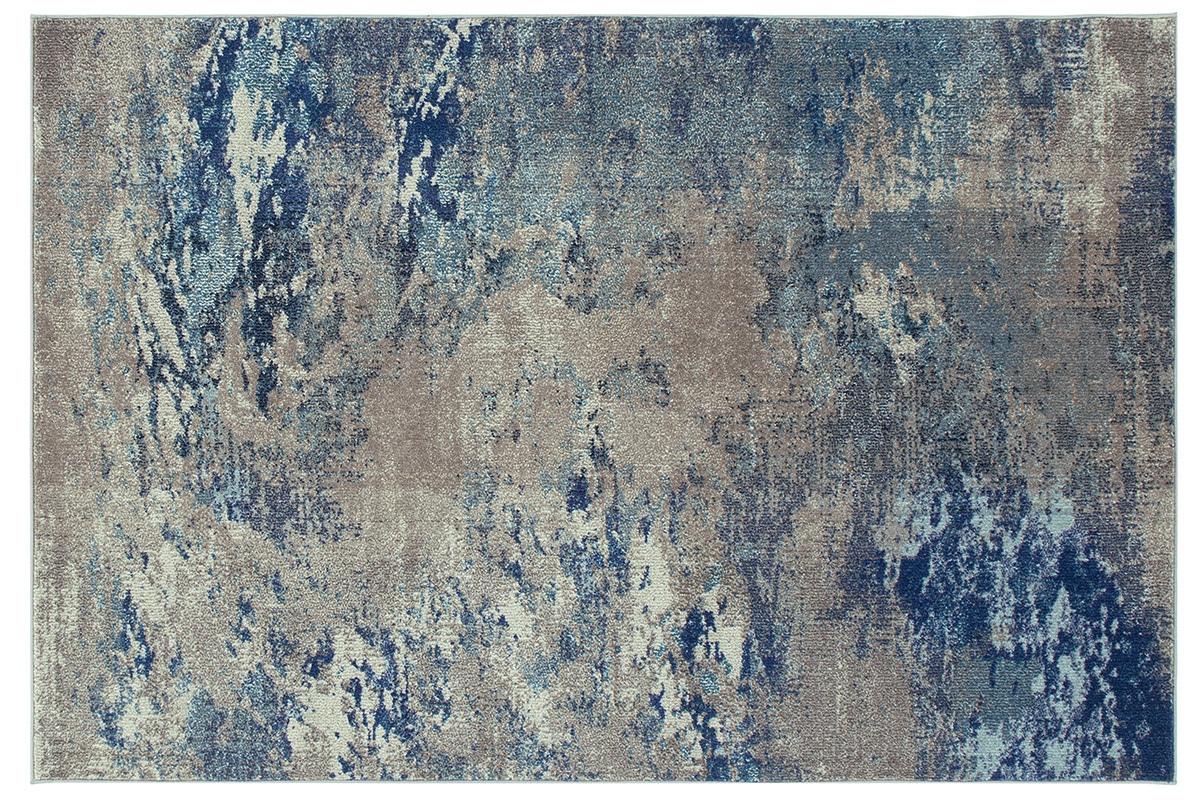 Rechteckiger Teppich mit abstraktem Muster in Blau 160x230 cm CAPS