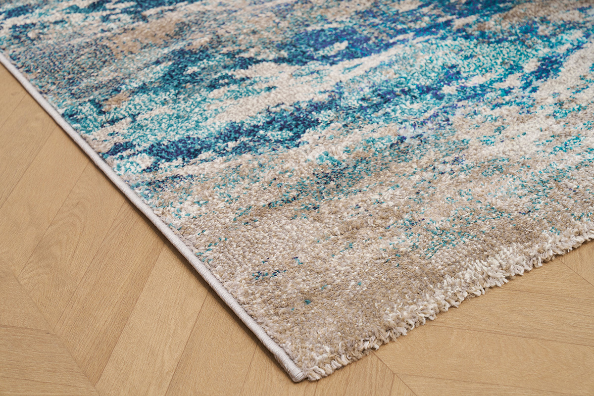 Rechteckiger Teppich mit abstraktem Muster in Blau 160x230 cm CAPS