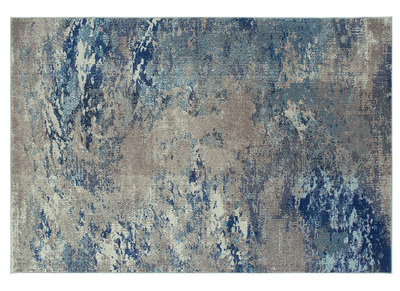 Rechteckiger Teppich mit abstraktem Muster in Blau 160x230 cm CAPS