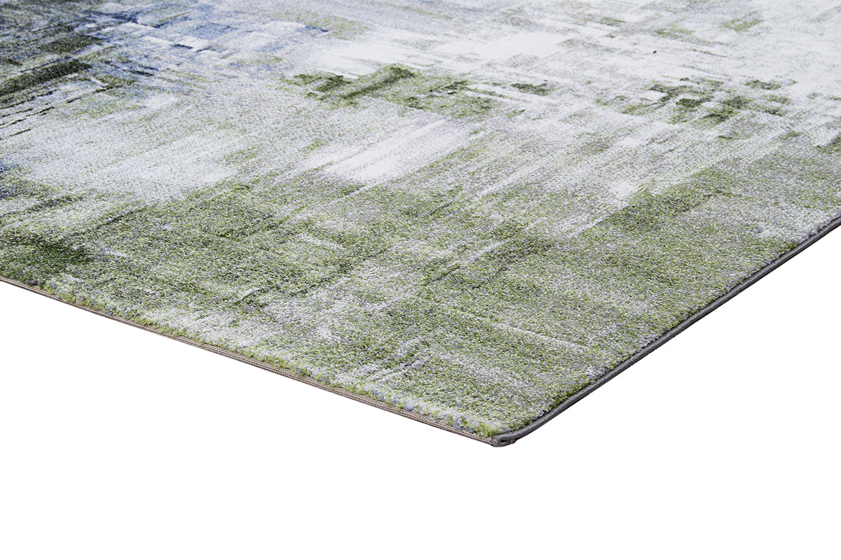 Rechteckiger Teppich mit abstrakten Mustern 160 x 230 cm PRIMO, Schr�gansicht auf den Rand