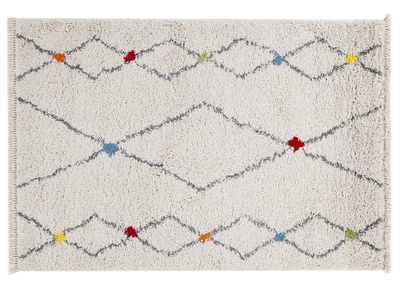 Rechteckiger Teppich mit Rautenmuster 60 x 120 cm LIO