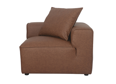 Rechtes Eckmodul fur braunes Ledersofa FERGUS