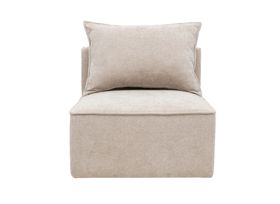 Rechtes Modul f&uuml;r Sofa aus Stoff in strukturierter Samtoptik Beige KERRY