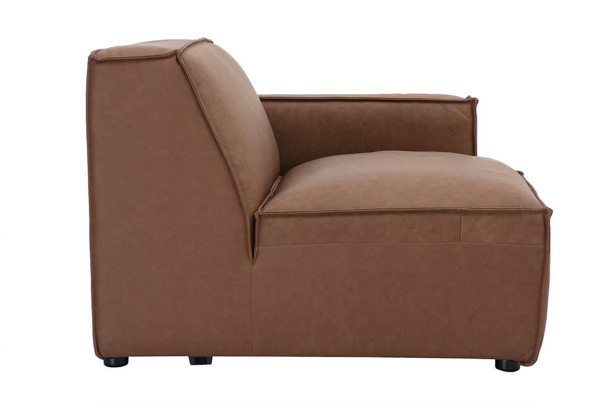 Rechtes Winkelmodul fr braunes Ledersofa SPLIT