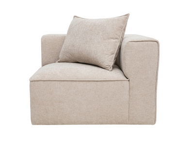 Rechtwinkliges Eckmodul f&uuml;r Sofa aus Stoff mit texturiertem Samteffekt Beige KERRY