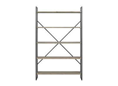 Regal B&uuml;cherregal industriell Metall und Kiefernholz CROSS