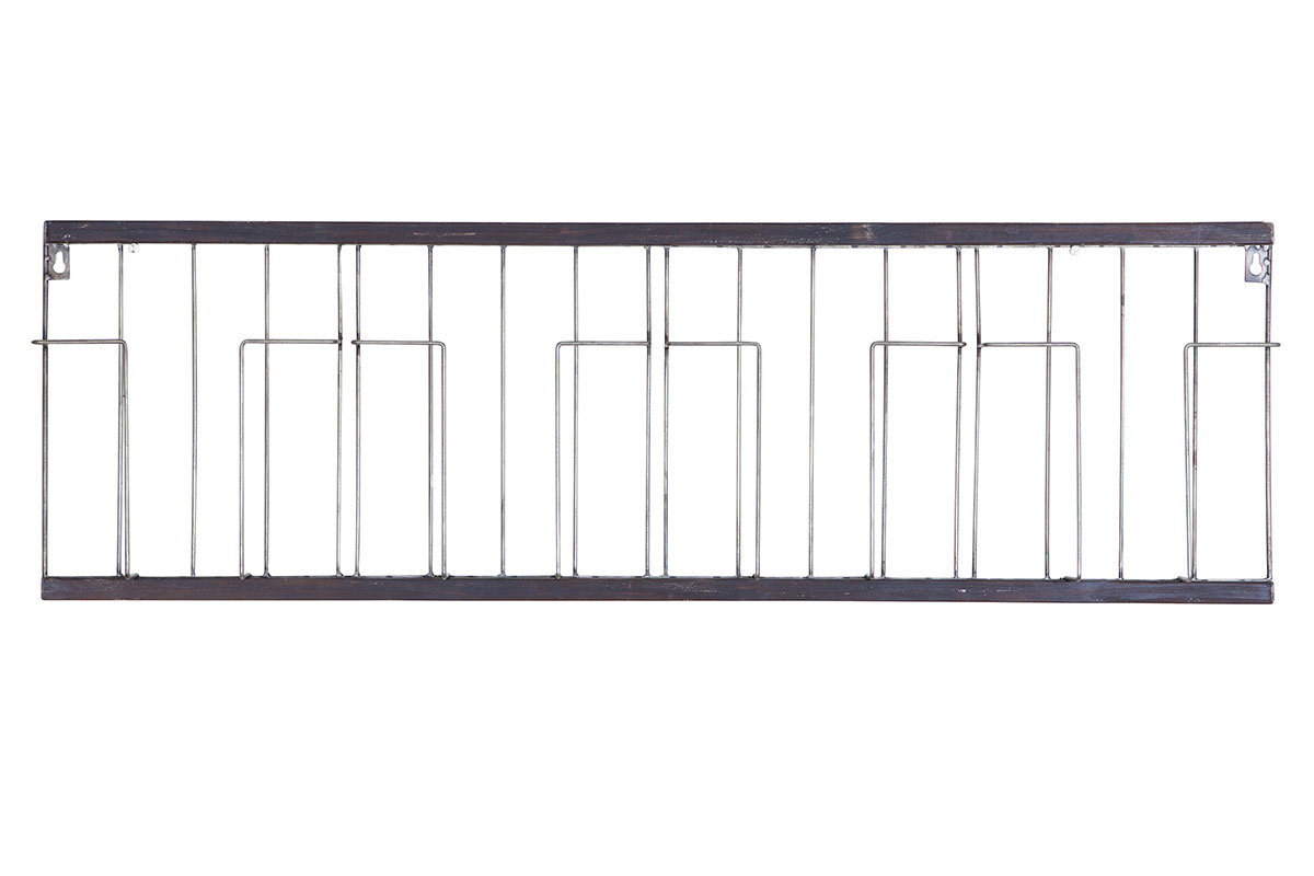 Regal horizontal Schwarz 104 x 32 cm FACTORY