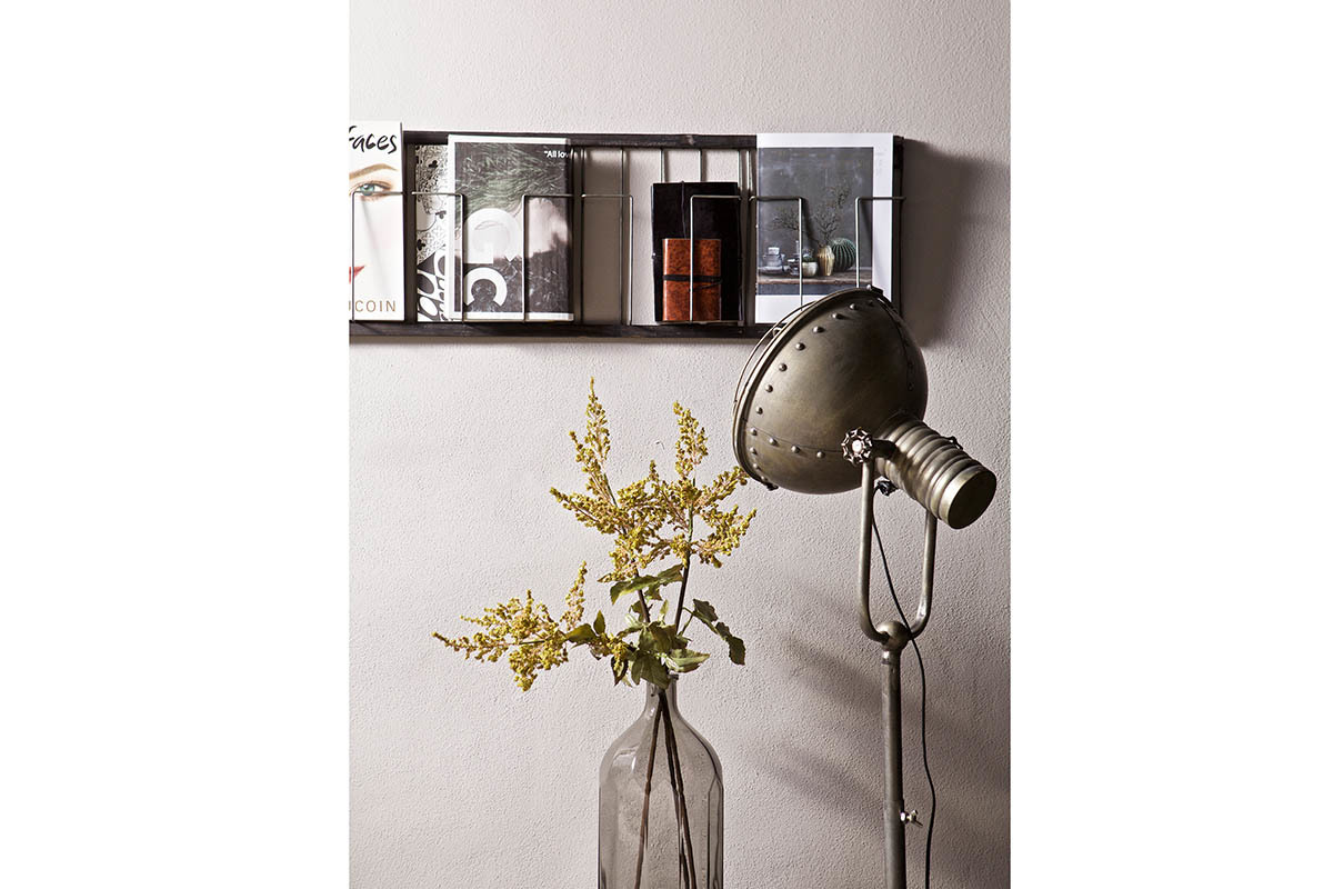 Regal horizontal Schwarz 104 x 32 cm FACTORY