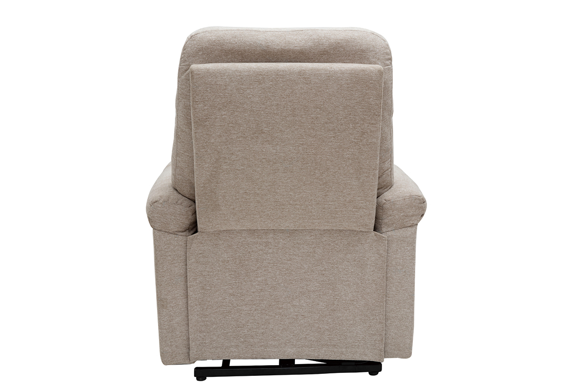 Relax-Sessel elektrisch neigbar crmefarbener Stoff MOVIE