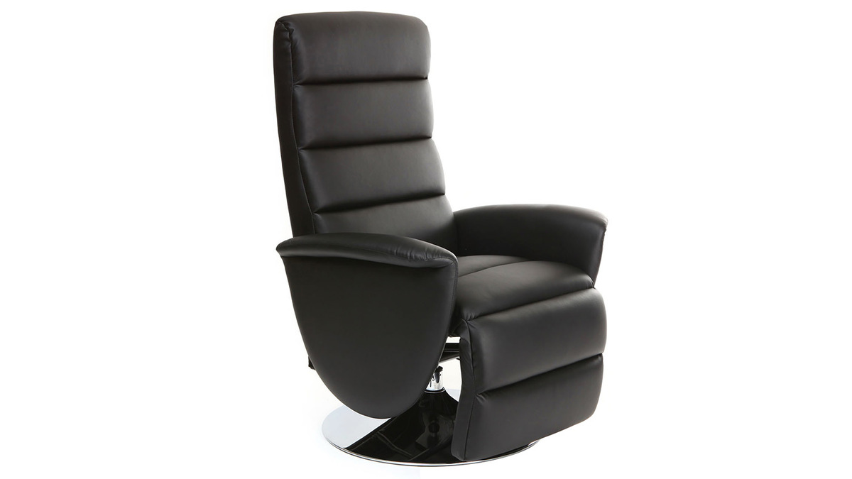 Relax-Sessel manuell verstellbar Schwarz NELSON