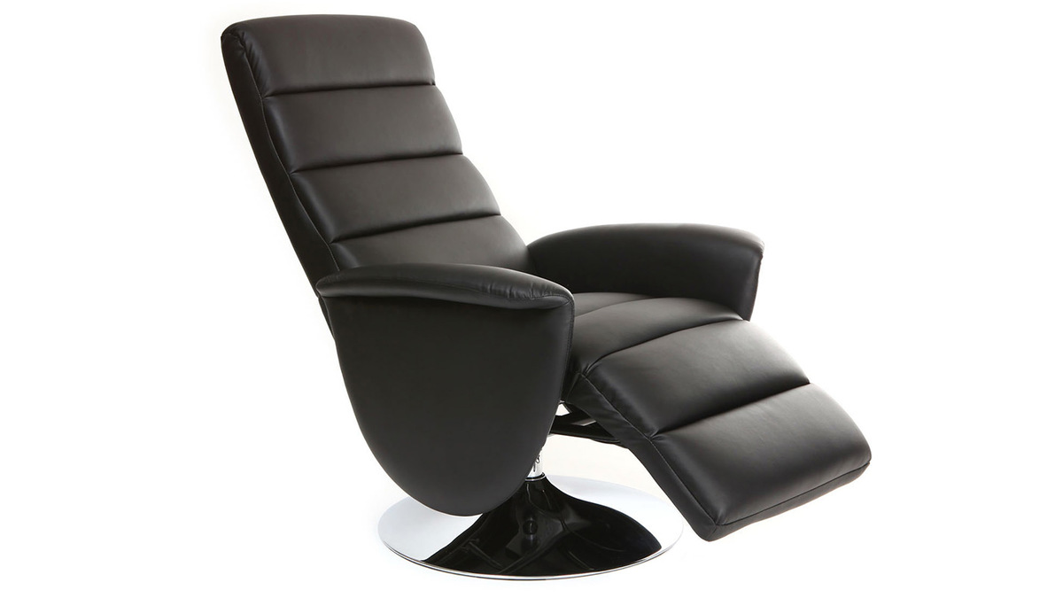 Relax-Sessel manuell verstellbar Schwarz NELSON