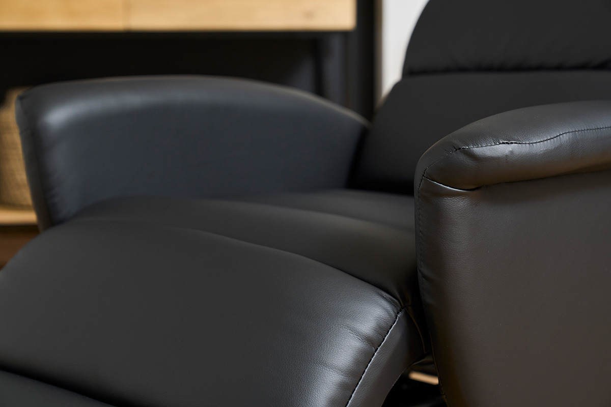 Relax-Sessel manuell verstellbar Schwarz NELSON