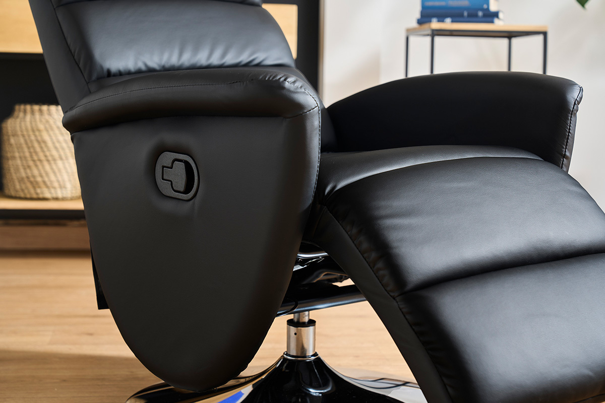 Relax-Sessel manuell verstellbar Schwarz NELSON