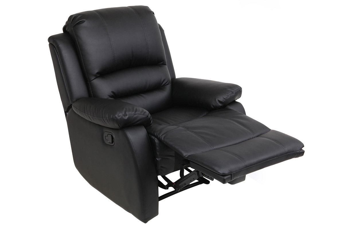 Relax-Sessel manuell verstellbar Schwarz TED
