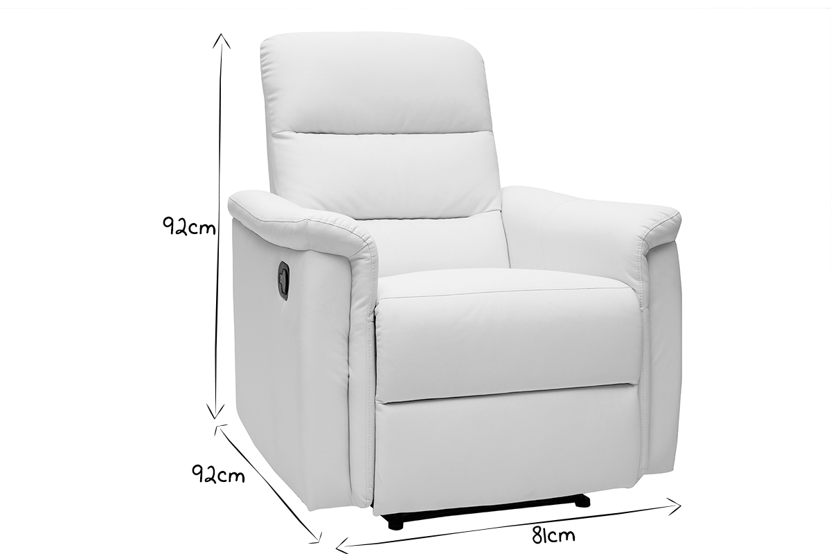 Relax-Sessel manuell verstellbar Wei MANDALA