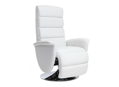 Relax-Sessel manuell verstellbar Weiß NELSON - Relax-Sessel manuell verstellbar Weiß NELSON