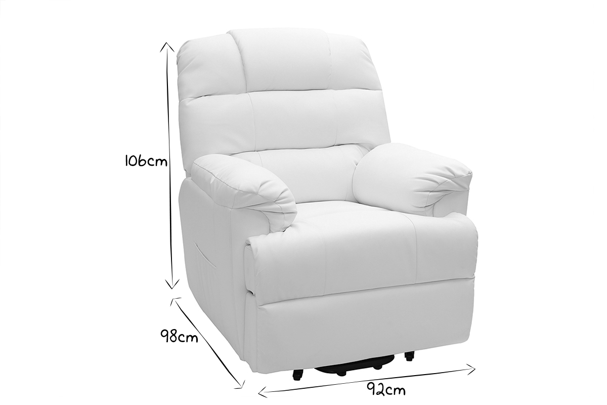 Relaxsessel elektrisch mit Aufstehfunktion PHOEBE Wei